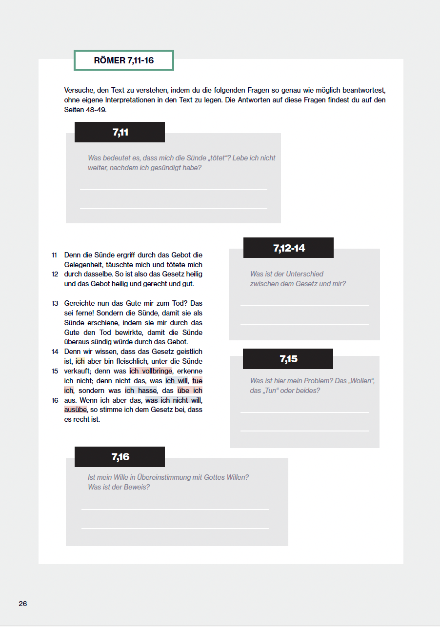 Workbook – Der Römerbrief