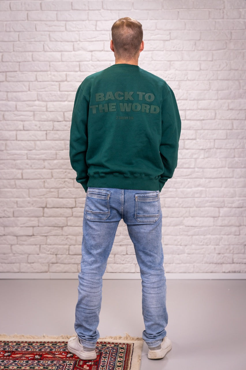 Unisex christlicher Pullover oversized – Rückansicht