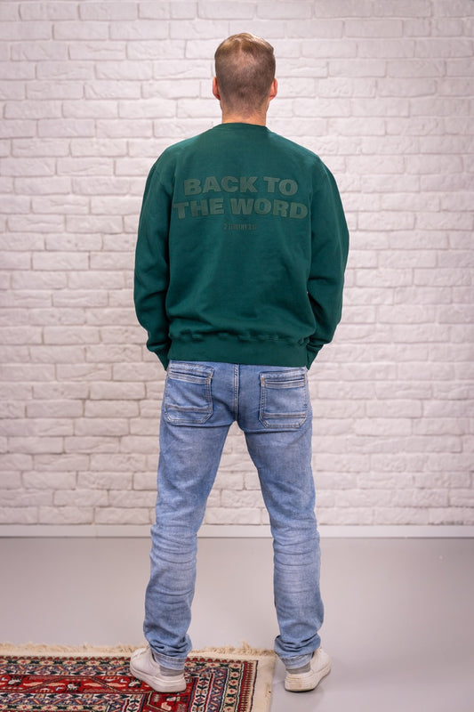 Unisex christlicher Pullover oversized – Rückansicht