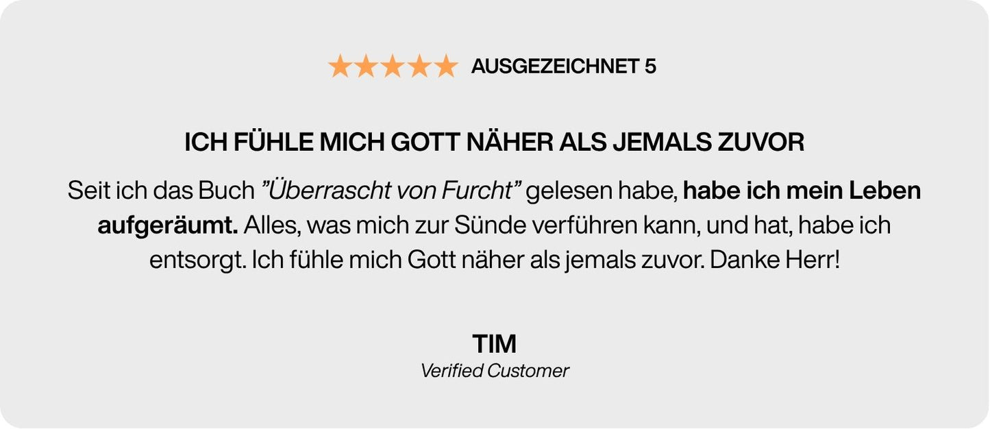 Überrascht von Furcht