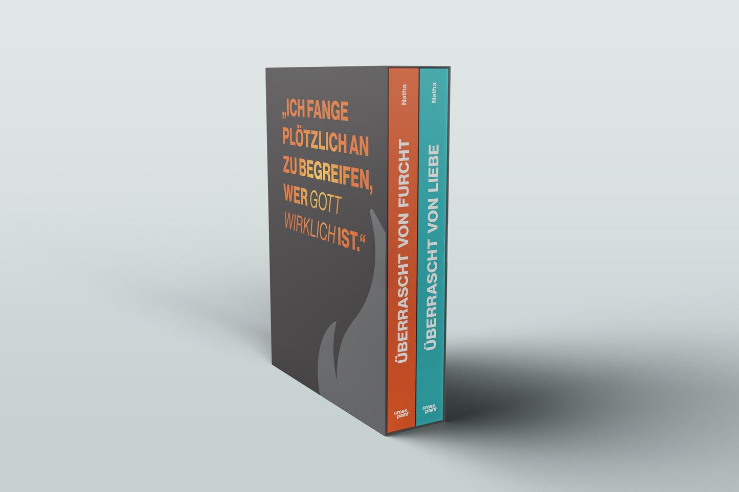 Schuber-Edition mit „Überrascht von Furcht“ und „Überrascht von Liebe“ – zwei christliche Bestseller von Nathanael Bubenzer über Gottesfurcht und Liebe.