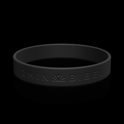 Rückseite des Armbands mit 2minBibel-Logo (3D-Visualisierung)
