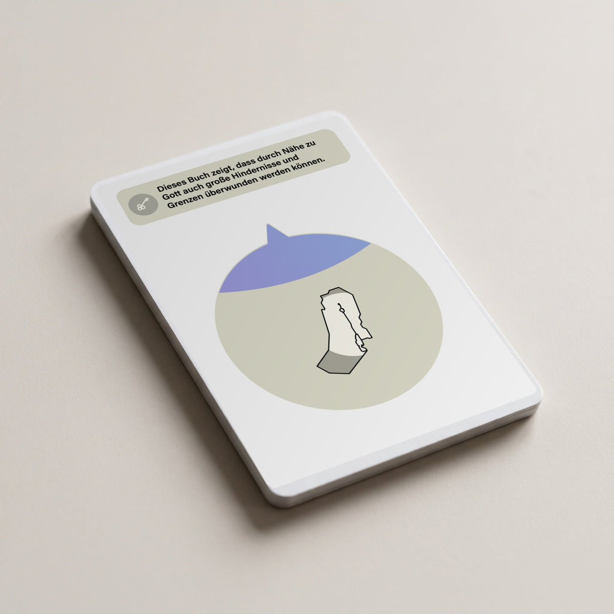 Kerngedanken-Seite der Karte Josua (KI-Visualisierung, Kartendesign: Entwurf)